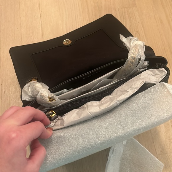 NWT Rebecca Minkoff Edie Flap Shoulder Bag, Black/Multi - Picture 4 of 9